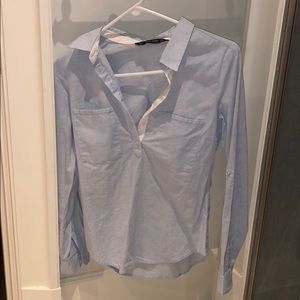 Zara blue blouse
